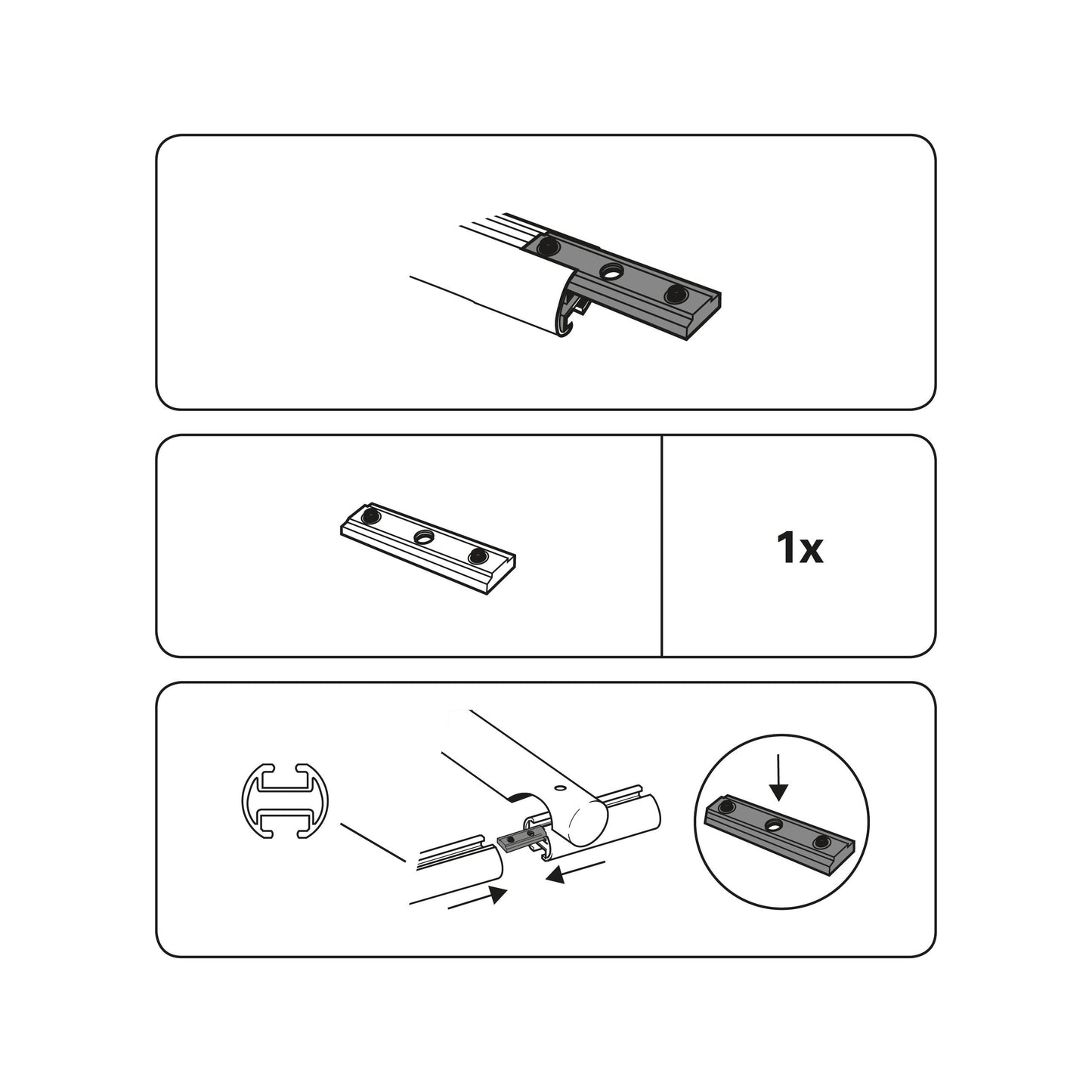 Element legătură profil culisant II 20mm