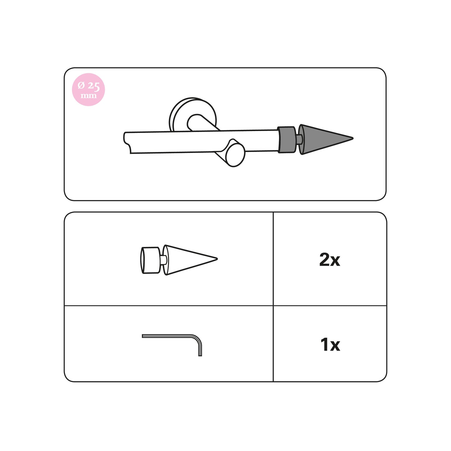 Capete Windsor Kegel 25mm Bronz