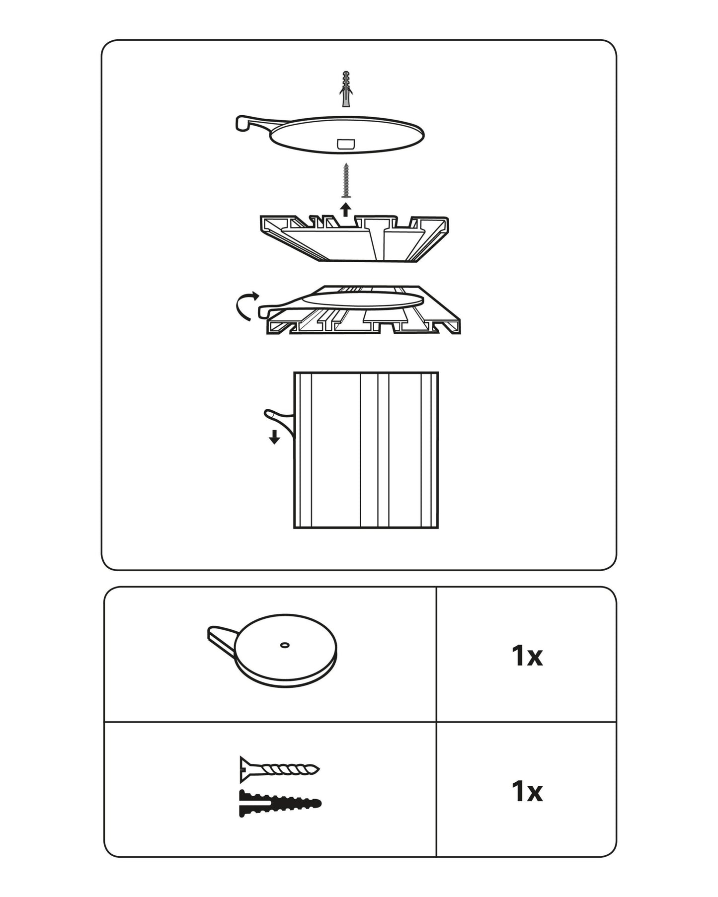 Consolă tavan șină 3-aluminiu