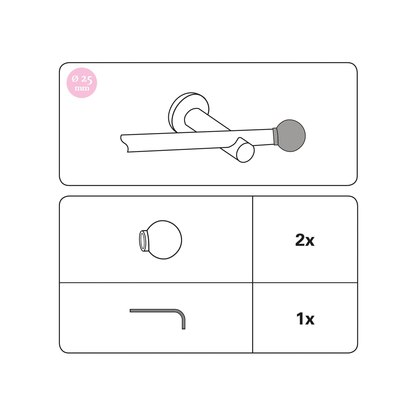 Capete Windsor Ball 25mm Inox