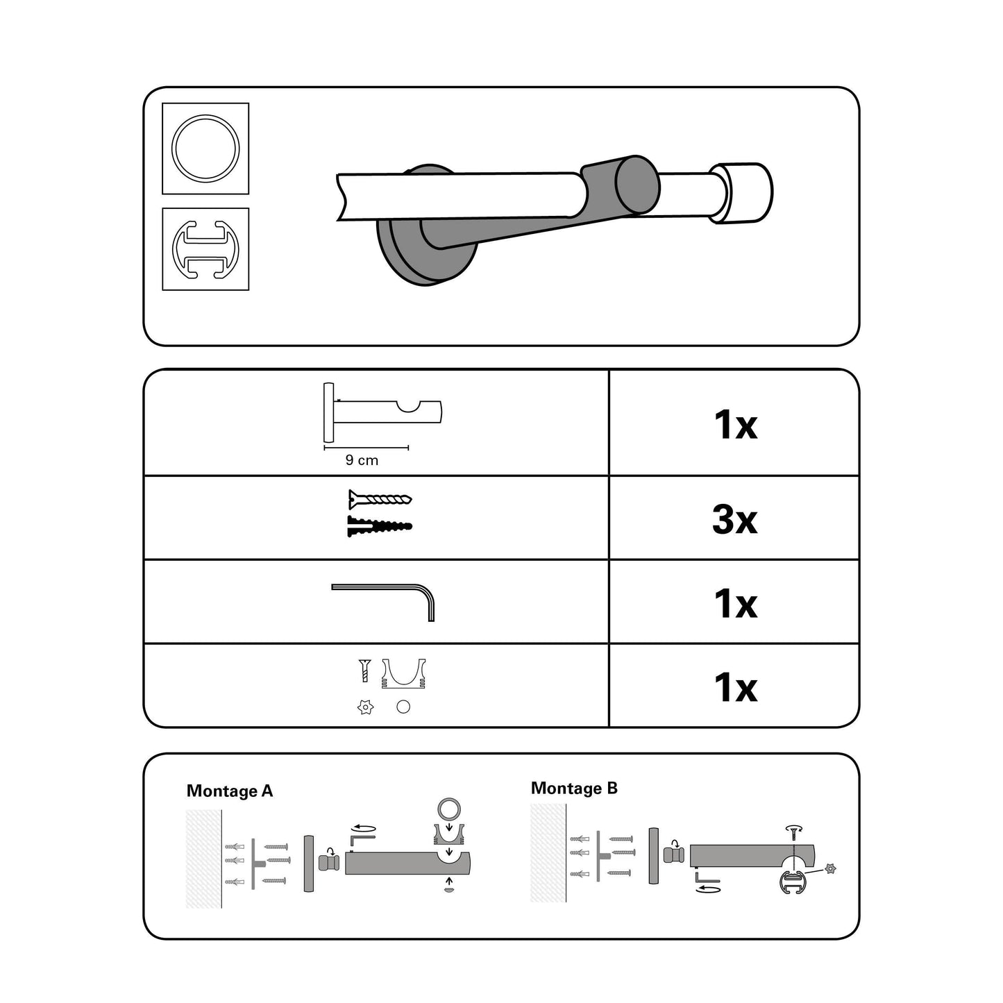 Consolă simplă Kira 19mm Șampanie