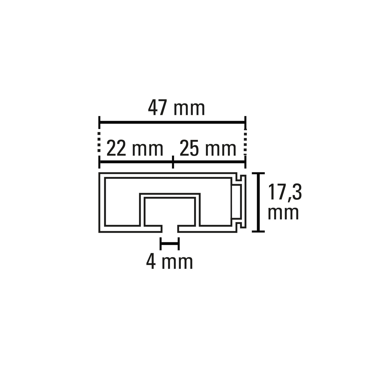 Șină plastic GK1 350 cm