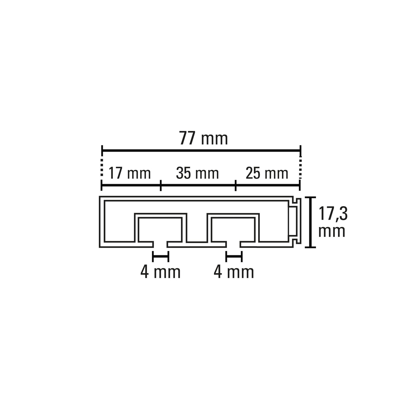 Șină plastic GK2 350 cm
