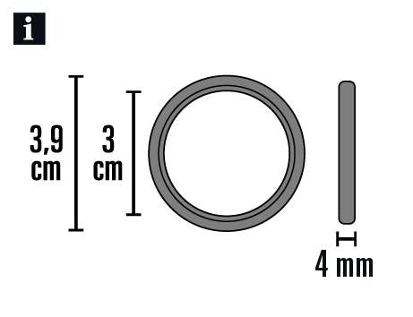 Inele Kira 19mm Argintiu
