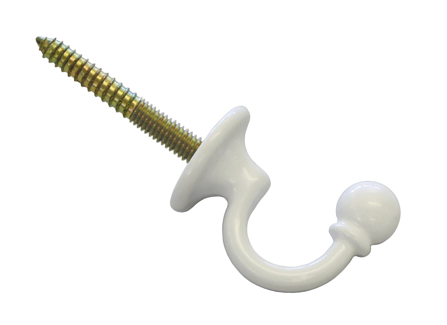 Cârlig decorativ Baroc 3cm Alb