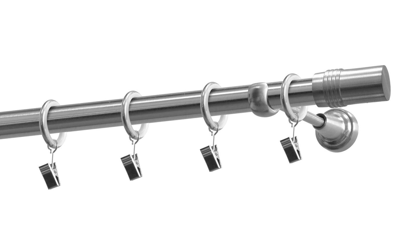 Boston metal gallery kit 19mm Nickel 240 cm