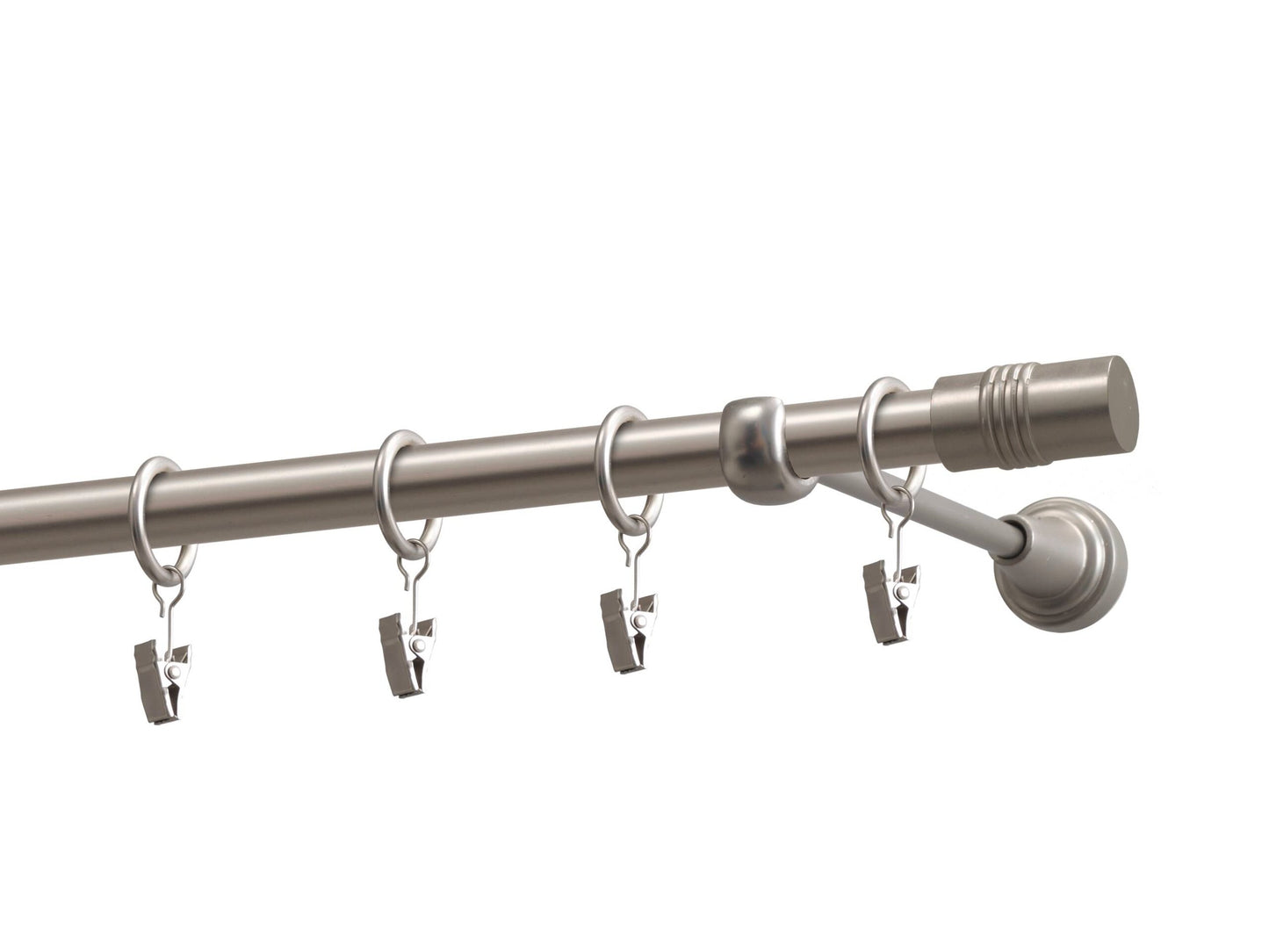 Romus metal gallery kit 16mm Satin silver 160 cm