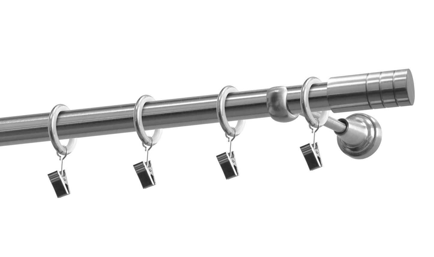 Kit galerie metal Cylinder 19mm Nichel 200 cm