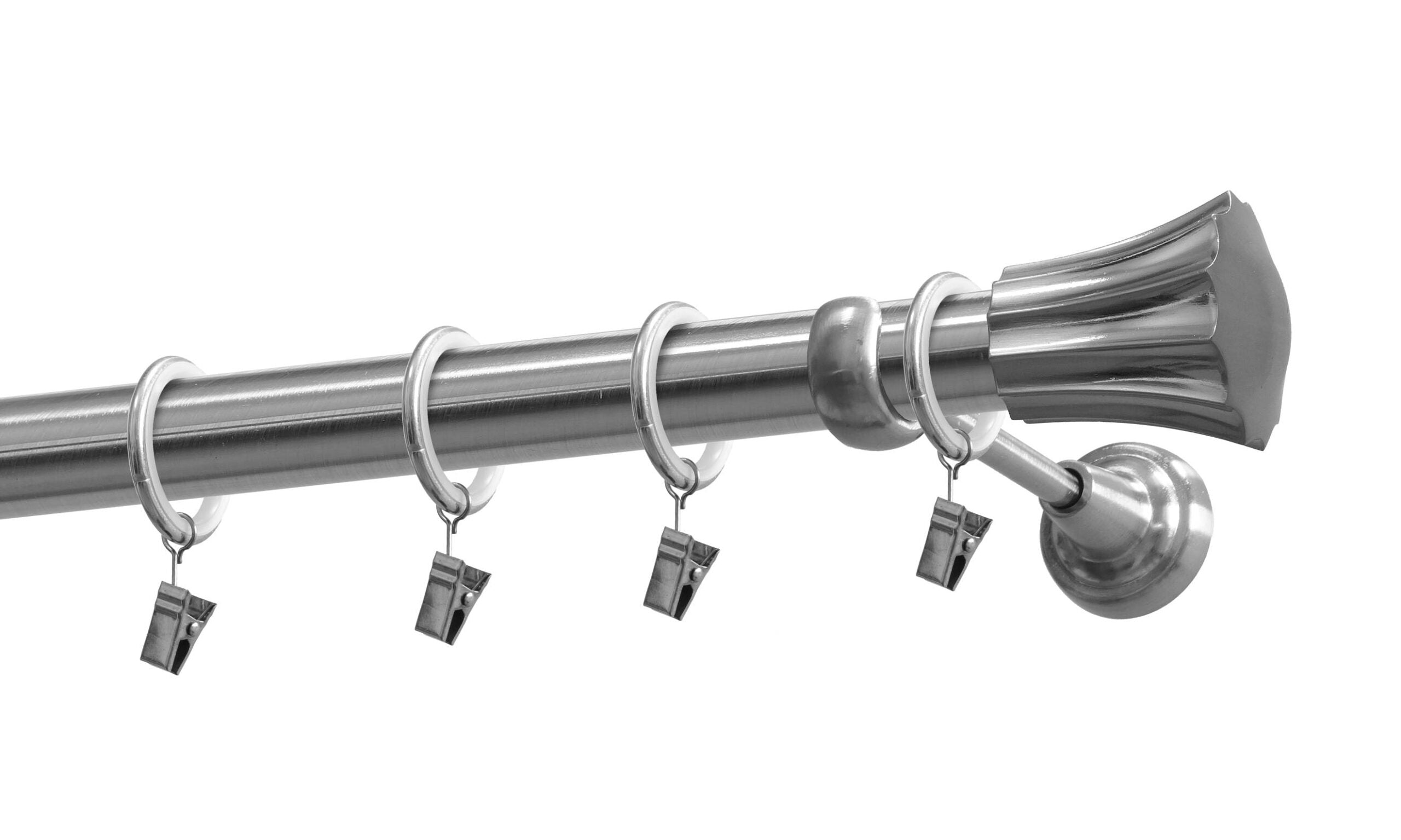 Kit galerie metal Rodos 25mm Nichel 240 cm