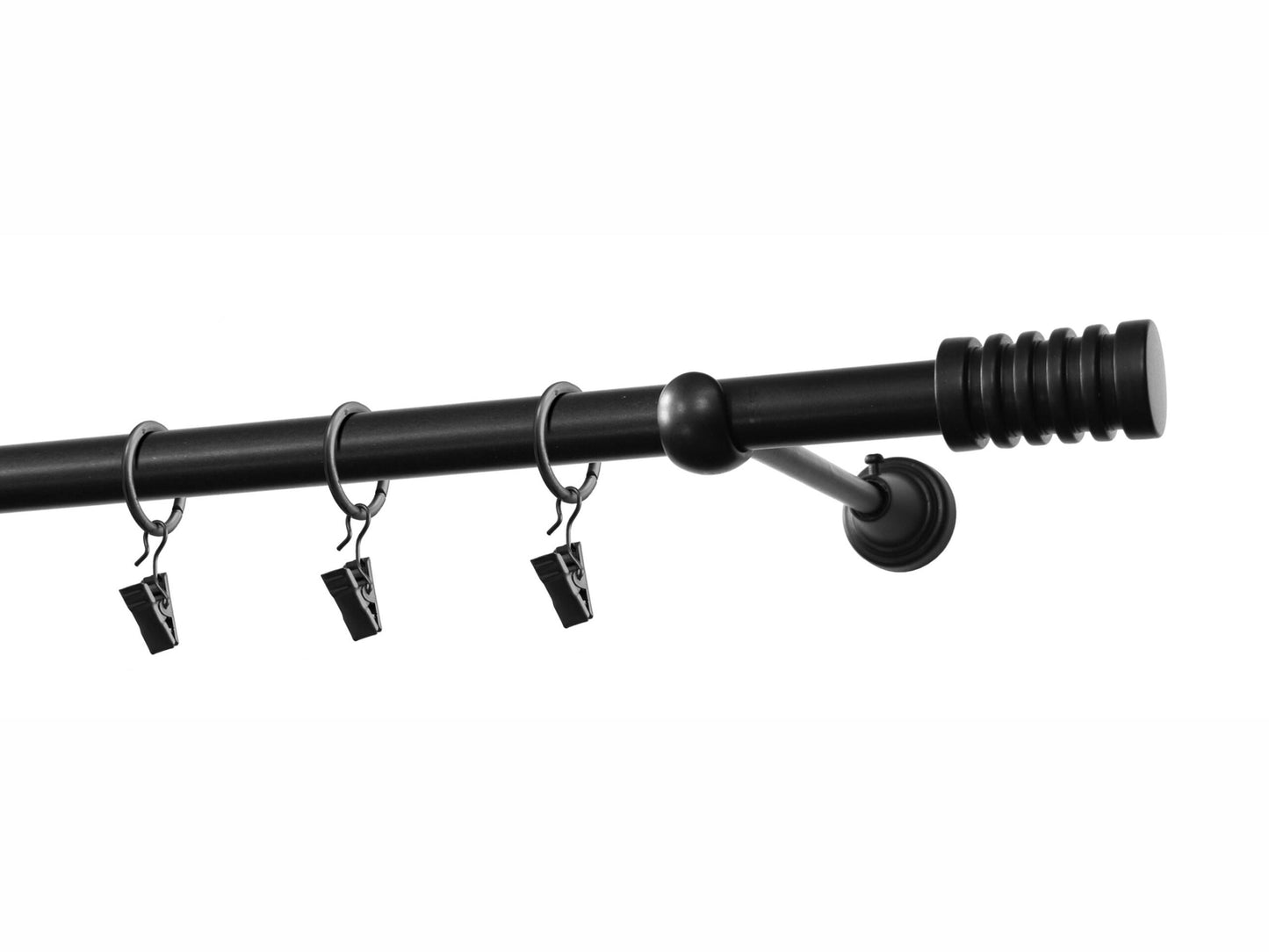 Porto metal gallery kit 19mm Black 200 cm