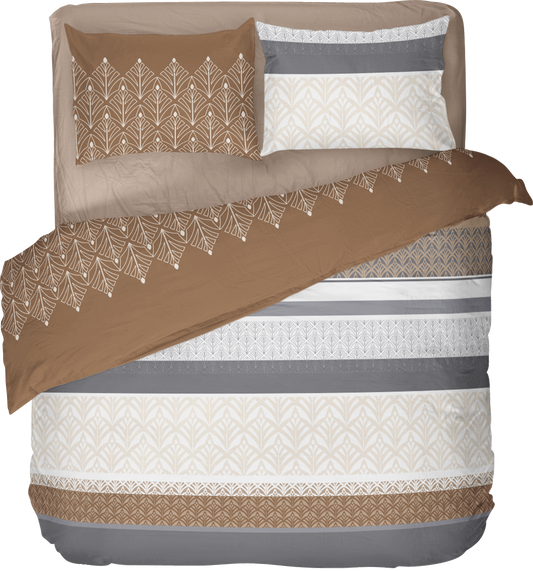 Lenjerie de pat dublu LARA, 100% bumbac ranforce, 4 piese