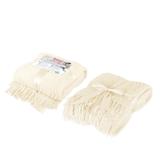 Patura Impletita MARILYN ECRU 100% Acril 130/170 cm