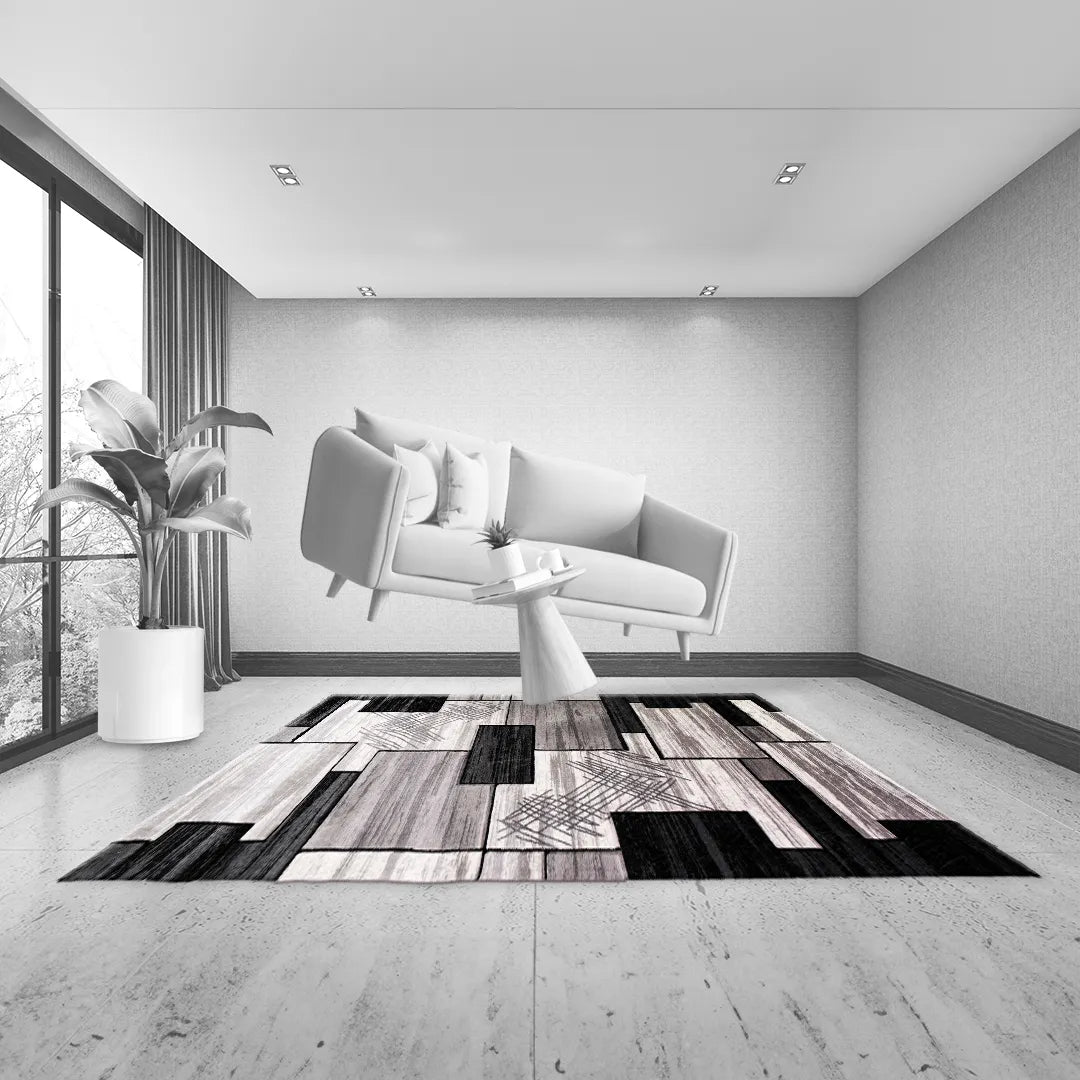 Covor POIANA Geometrium Sepia