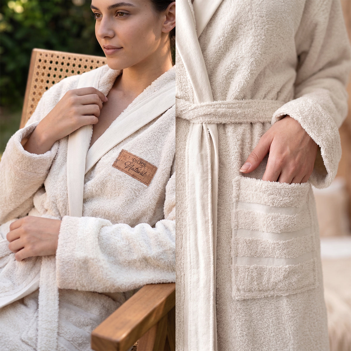 Halat de baie NATURAL S/M