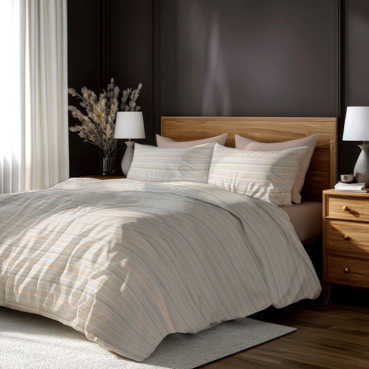 Lenjerie de pat fara cearsaf de pat NORMA 100% bumbac ranforce 3 piese