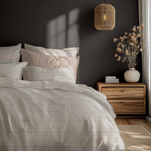 Lenjerie de pat fara cearsaf de pat NORMA 100% bumbac ranforce 2 piese