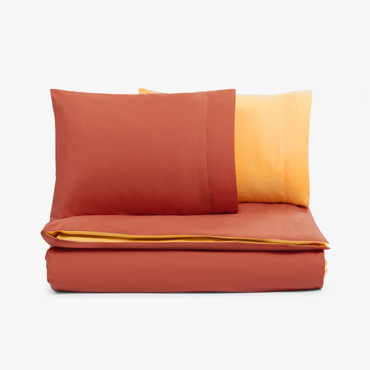 Lenjerie de pat NUANCES TERRA/GALBEN 100% bumbac ranforce 3 piese