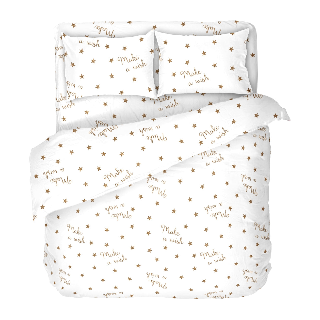 Lenjerie de pat pentru copii MAKE A WISH 2 100%  Bumbac Ranforce 4 piese