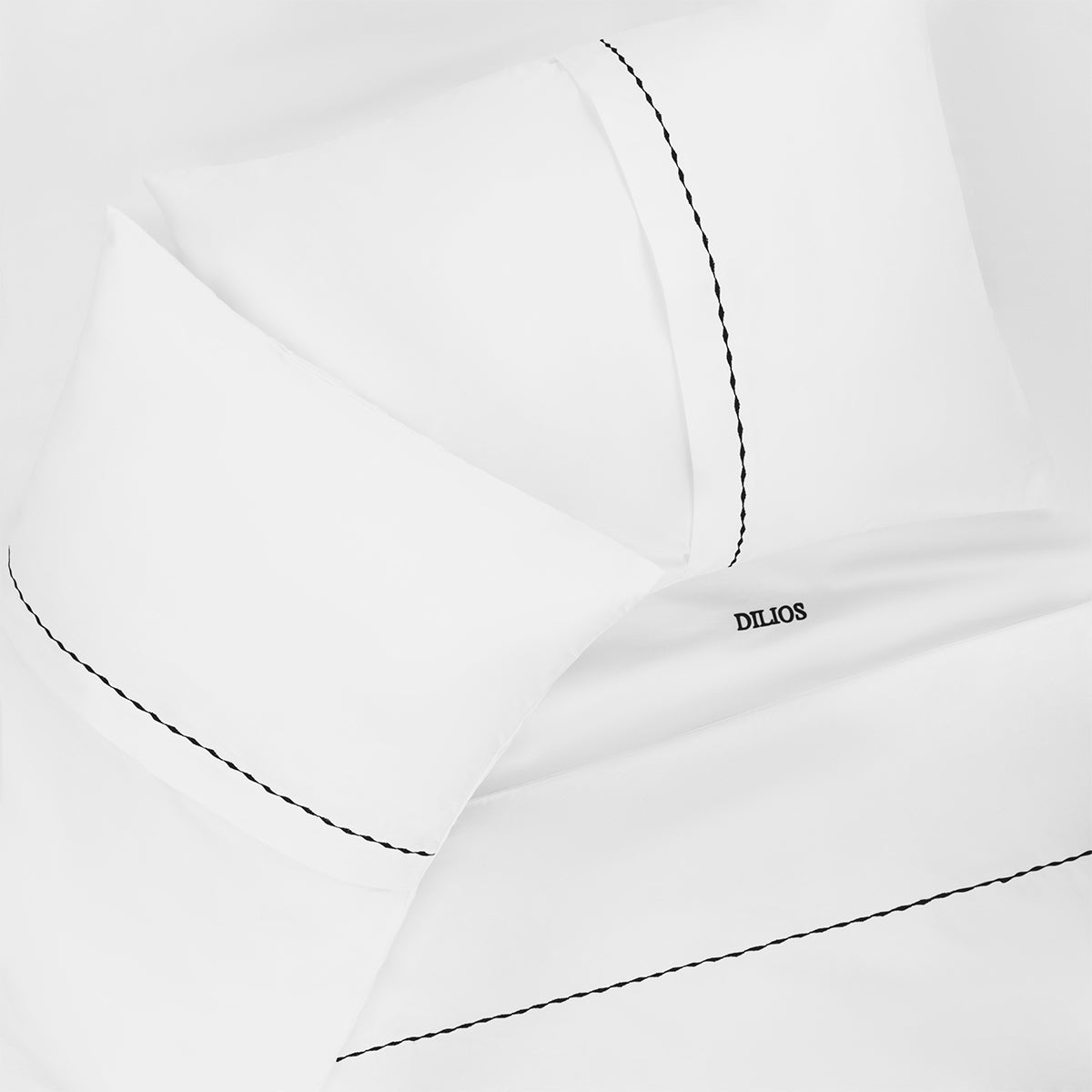 Lenjerie de pat din bumbac satinat PREMIUM ELEGANCE NEGRU 3 piese