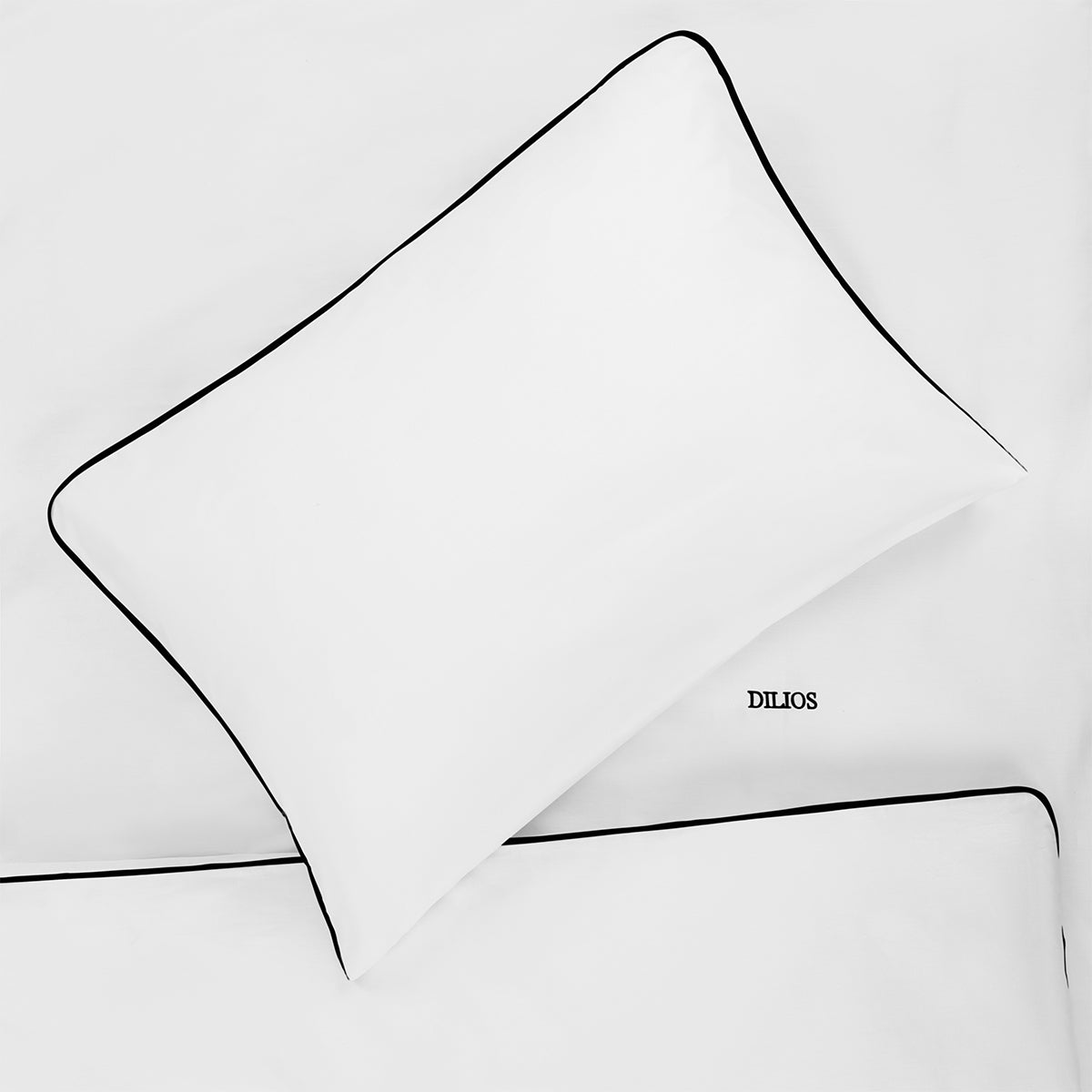 Lenjerie de pat din bumbac satinat PREMIUM CLASIC NEGRU 2 piese