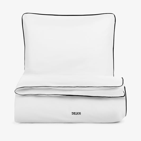 Lenjerie de pat din bumbac satinat PREMIUM CLASIC NEGRU 2 piese