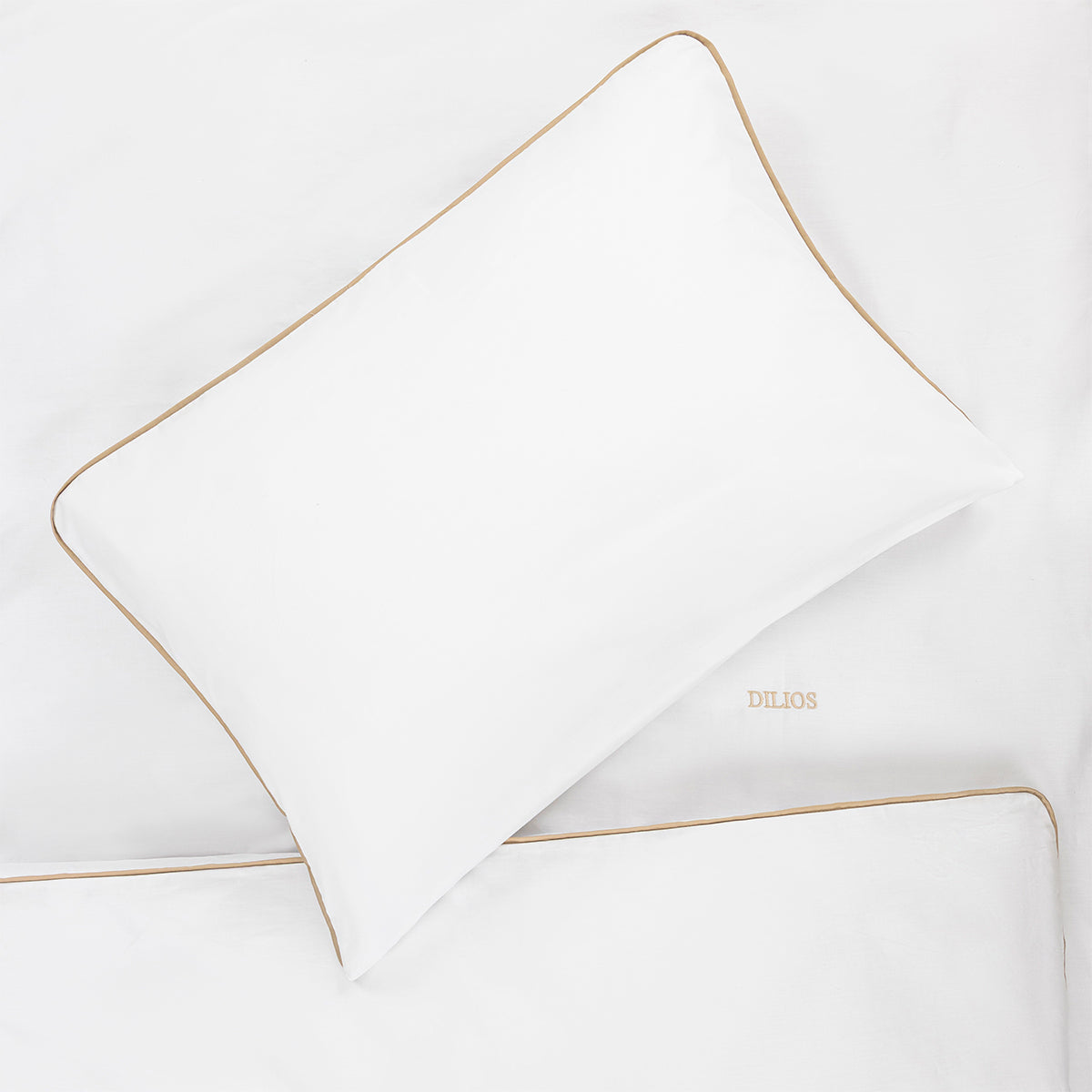 Lenjerie de pat din bumbac satinat PREMIUM CLASIC BEJ 2 piese