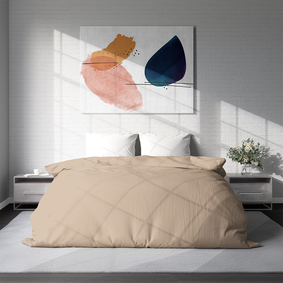 Cearsaf de pilota CAPPUCCINO 200/215 cm 100% bumbac ranforce