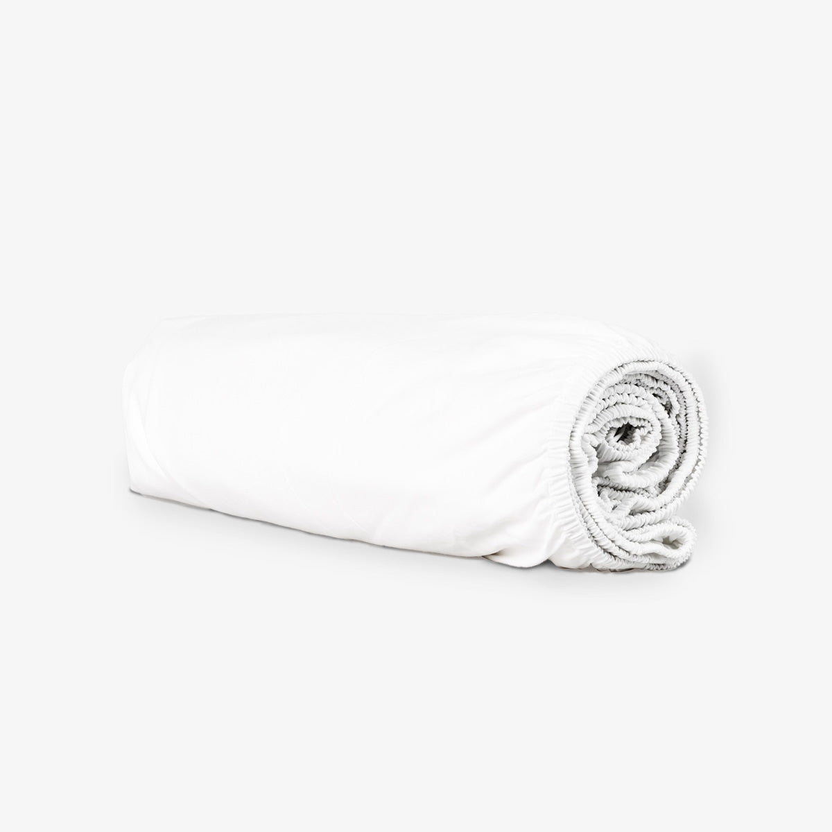 Cearsaf de pat cu elastic ALB  200/200/25 cm 100% bumbac ranforce