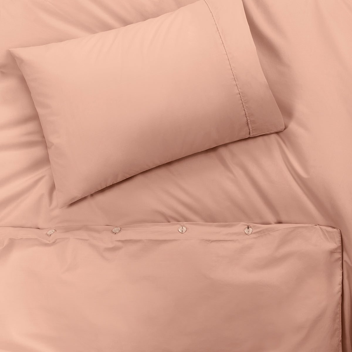Lenjerie de pat fara cearsaf de pat PIERSICA PERCALE 2 piese