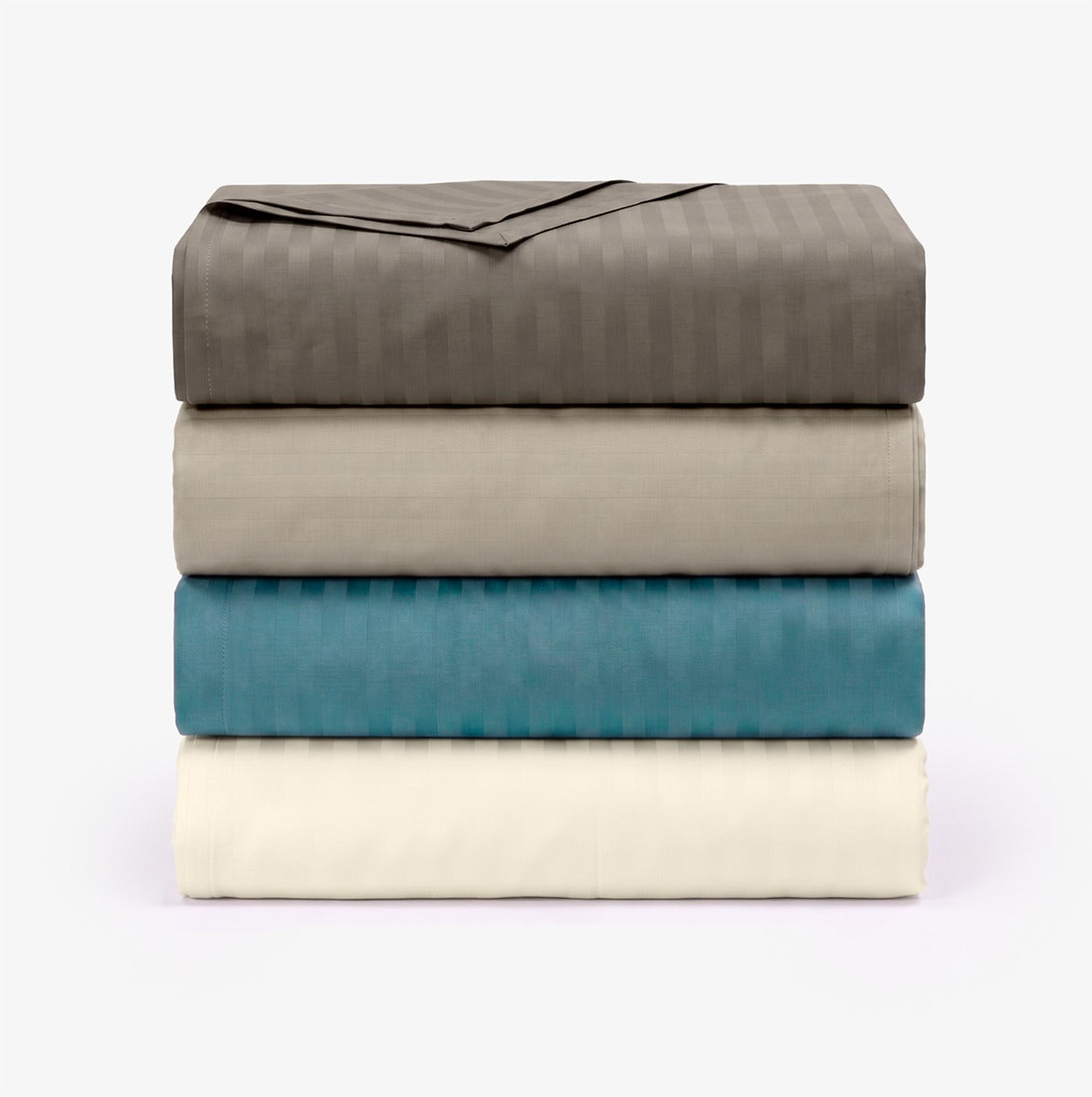 Striped bed sheet SEVILLA LUX DARK GREY 240/260 cm