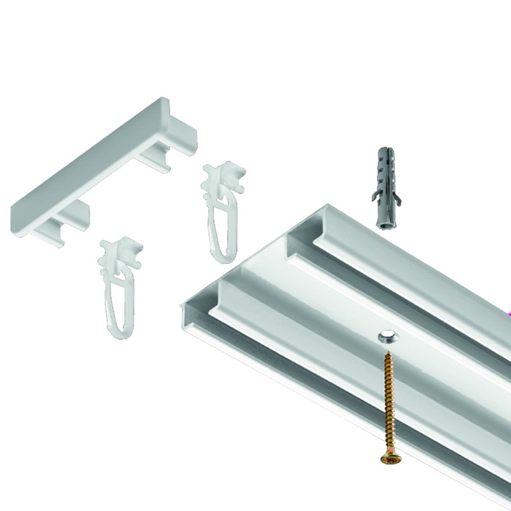 White LM aluminum track set 300 cm - accessories included 