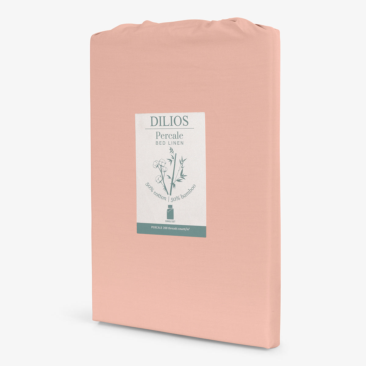 Lenjerie de pat fara cearsaf de pat PIERSICA PERCALE 2 piese