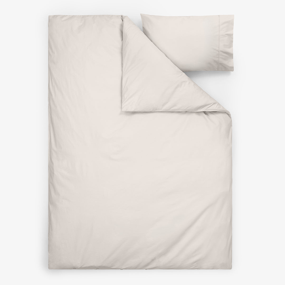 Lenjerie de pat fara cearsaf de pat GRI DESCHIS PERCALE 2 piese