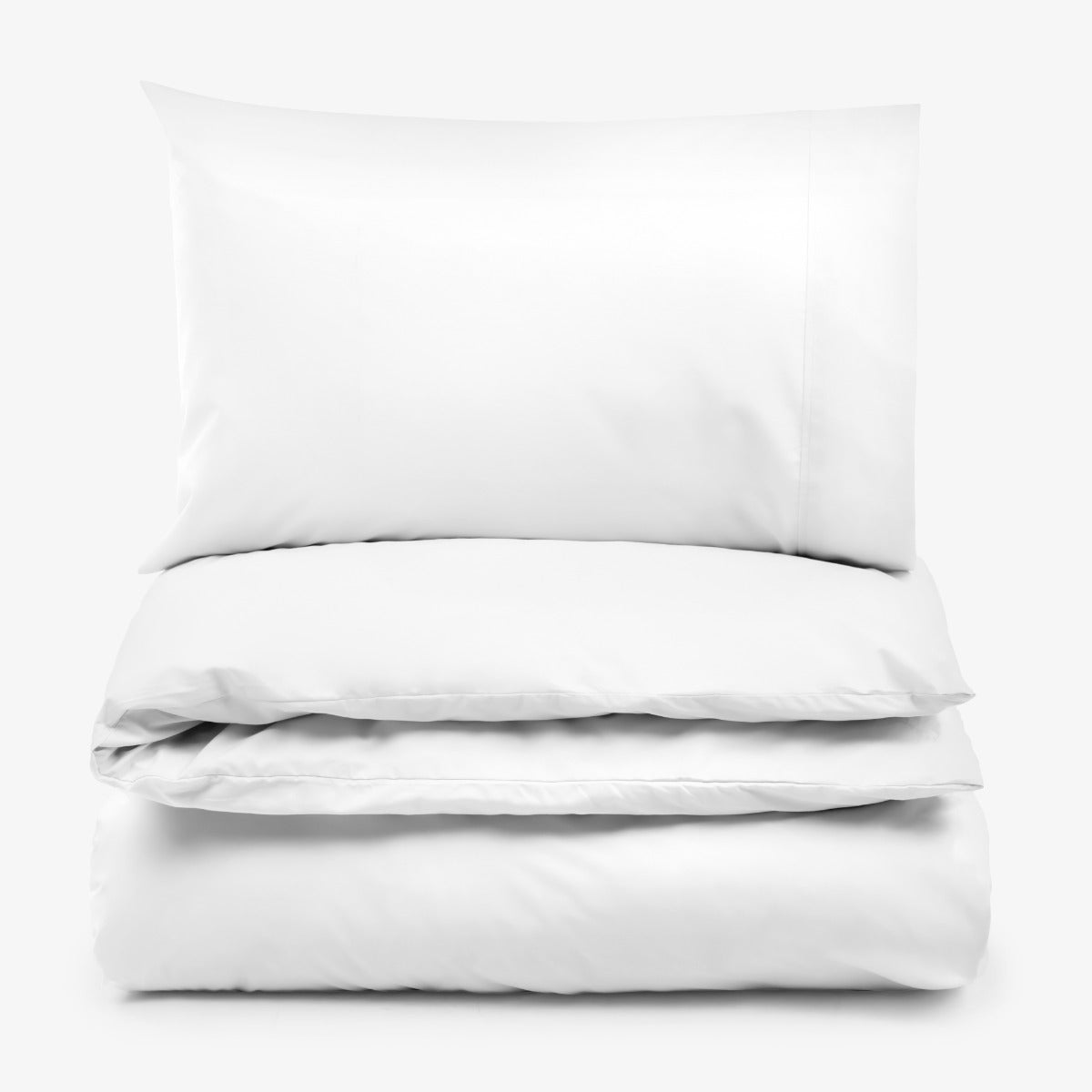 Lenjerie de pat fara cearsaf de pat ALB PERCALE 2 piese