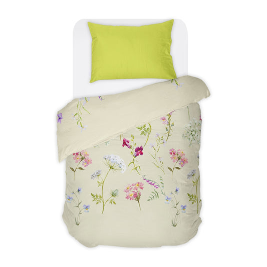 Lenjerie de pat fara cearsaf de pat BOTANICA 100% bumbac ranforce 2 piese