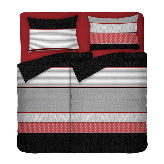 Lenjeria de pat KYOTO 100% bumbac ranforce 5 piese