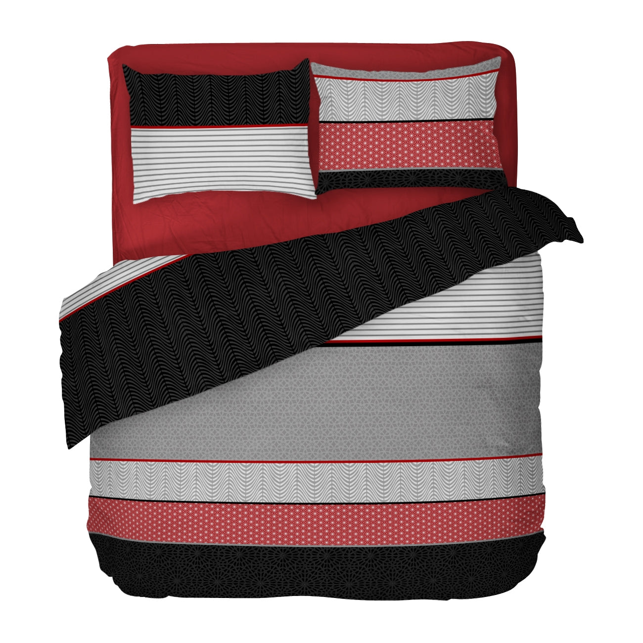 Lenjeria de pat KYOTO 100% bumbac ranforce 4 piese