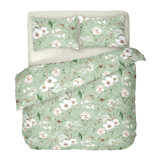 Lenjerie de pat MAGNOLIA 100% bumbac ranforce 4 piese