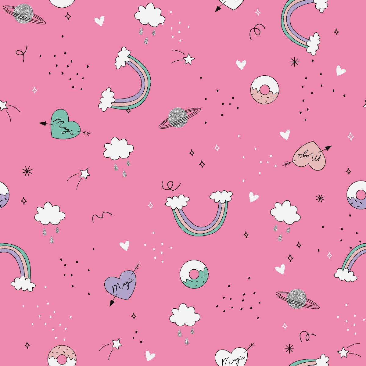 Lenjerie de pat pentru bebelusi UNICORN 2 Bumbac Ranforce 100% 3 piese