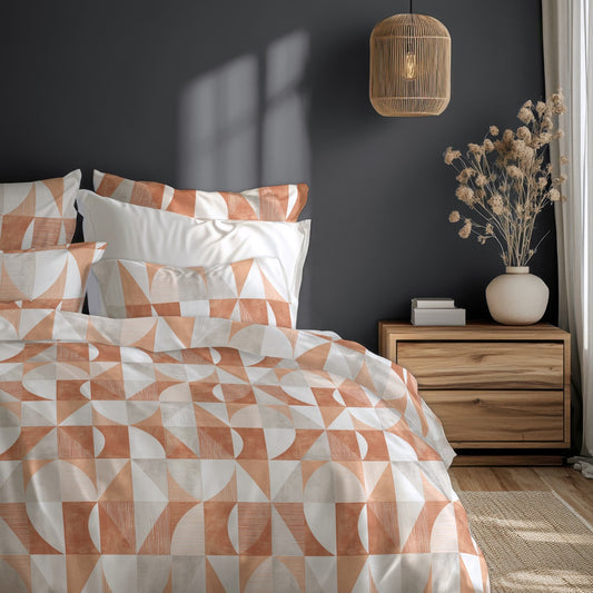 Lenjerie de pat fara cearsaf de pat TANGRAM 100% bumbac ranforce 2 piese