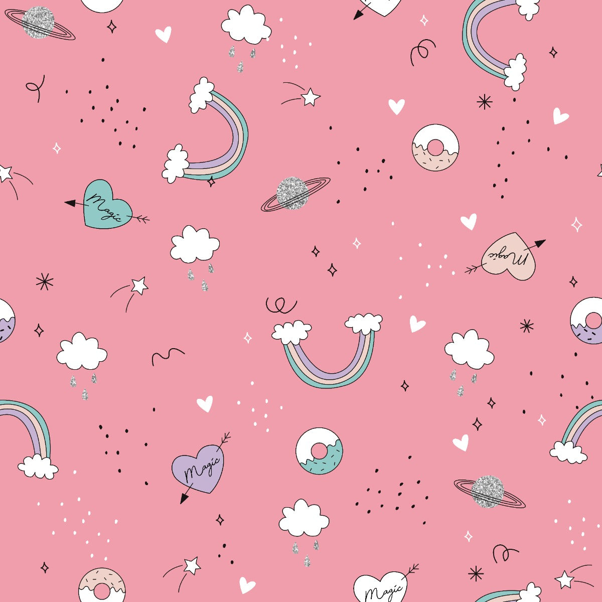 Lenjerie de pat pentru copii UNICORN 2  Bumbac Ranforce 100% 3 piese