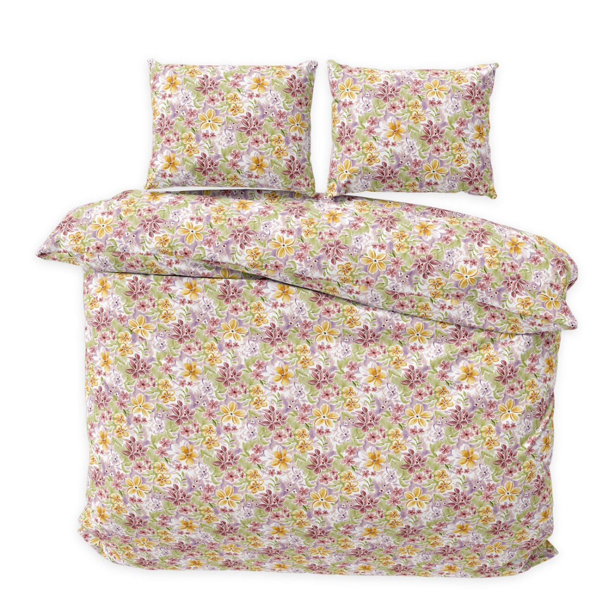 Lenjerie de pat fara cearsaf de pat VERANO 100% bumbac ranforce 3 piese