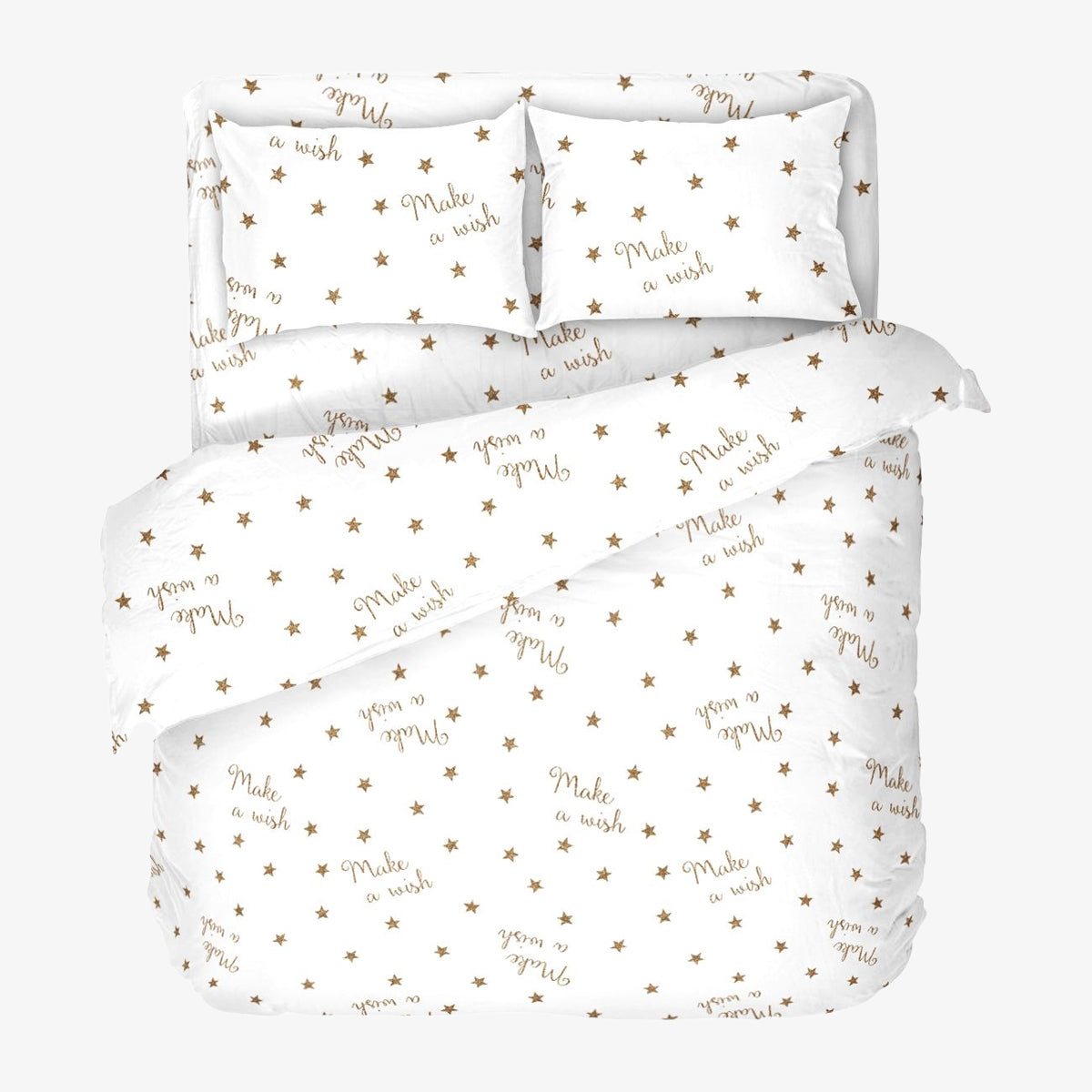 Lenjerie de pat pentru copii MAKE A WISH 2 100%  Bumbac Ranforce 4 piese