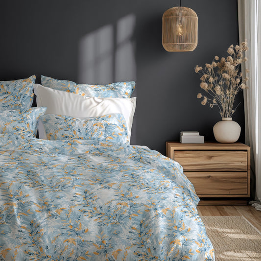 Lenjerie de pat fara cearsaf de pat YVES 100% bumbac ranforce 2 piese